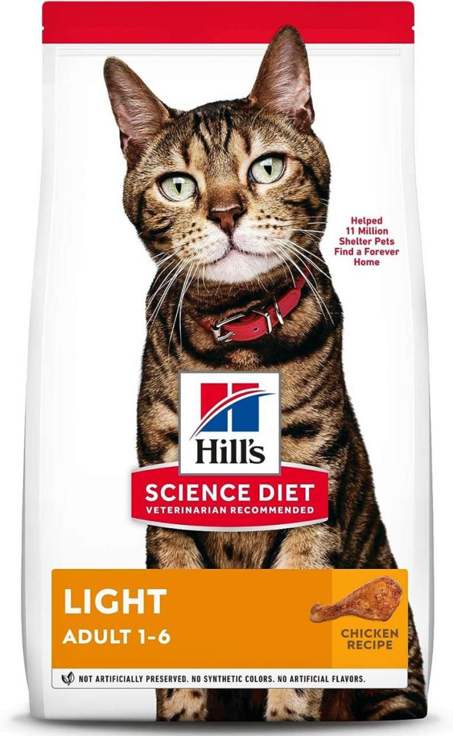 cat food dry Hill's Science Diet | Hill'S Science Diet Dry Cat Food, Adult, Light For Healthy Weight & Weight Management, Chicken Recipe, 4 Lb. Bag