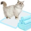 cat litter PWEZON | 50 Pcs Disposable Cat Litter Pads 17.7X13 Inch,For Cat Litter Box, 6-Layer Leak-Proof,Super Absorbent Cat Pads(Blue) (50Pcs)