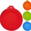 cat food STOBAZA | Stobaza Silicone Stretch Lids Universal Lid Pet Food Can Lid 4Pcs Silicone Dog Cat Food Can Cover Cap Reusable Universal Size Can Toppers Small Pet Food Can Top Cover Silicone Lid