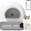 cat litter QraraZL | Qrarazl Self-Cleaning Cat Litter Box, Smart Cat Litter Cleaning Robot With App Control, Automatic Cat Litter Box, Secure Alert/Health Monitor/Ionic Deodorizer/For Multiple Cats Updated