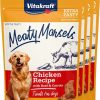 cat food dry Vitakraft | Vitakraft Meaty Morsels Treats For Dogs - Chicken With Beef And Carrots - Super Soft Dog Treats - Two Layers Of Gently Oven-Baked Meaty Goodness - Multi Pack Of 4