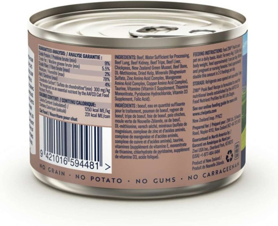 cat food ZIWI | Ziwi Peak Canned Wet Cat Food All Natural, High Protein, Grain Free, Limited Ingredient, With Superfoods (Venison, Case Of 24, 3Oz Cans)