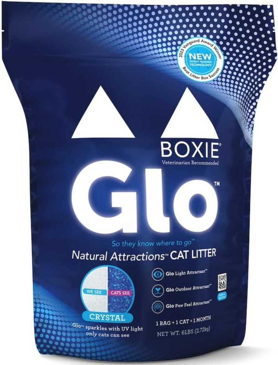 cat litter Boxiecat | Boxie Glo Lightweight Crystal Cat Litter, 6Lb, Superior Odor Control & Moisture Absorption, Low Tracking, Dust Free