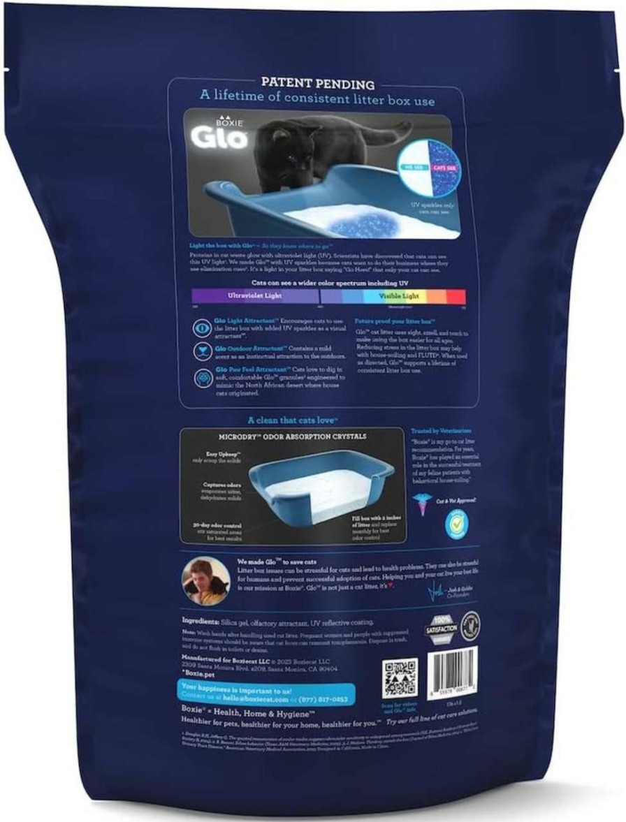 cat litter Boxiecat | Boxie Glo Lightweight Crystal Cat Litter, 6Lb, Superior Odor Control & Moisture Absorption, Low Tracking, Dust Free