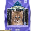 cat food dry Blue Buffalo | Blue Buffalo Wilderness High Protein, Natural Grain Free Kitten Food Bundle, Dry Cat Food And Wet Cat Food, Chicken (5-Lb Dry Food + 3Oz Cans 24Ct)