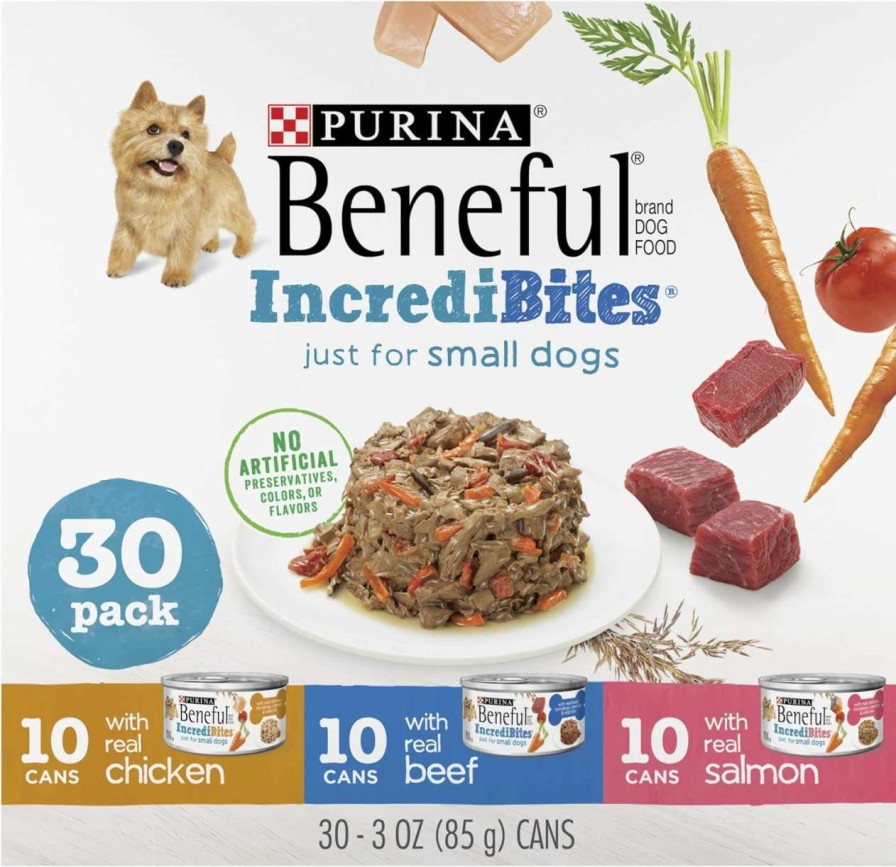 cat food Beneful | Beneful Incredibites Pate Wet Dog Food For Small Dogs Filet Mignon Flavor In A Savory Gravy - (12) 3.5 Oz. Cans