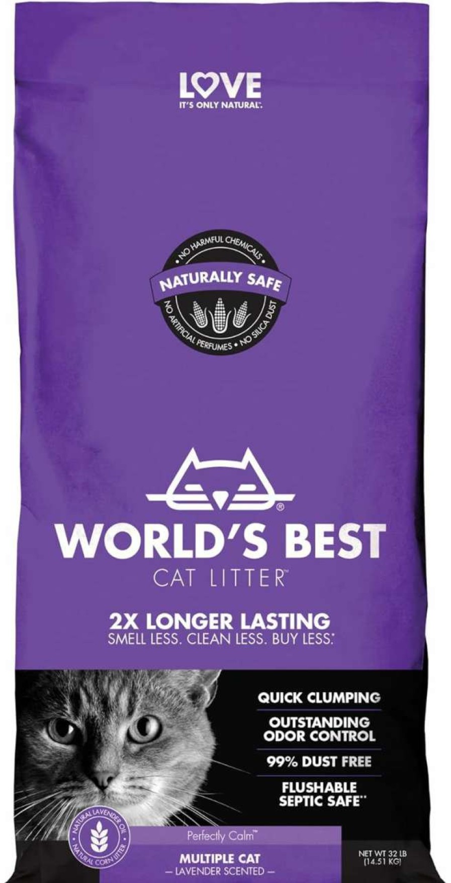 cat litter World's Best Cat Litter | World'S Best Cat Litter Multiple Cat Lavender Scented 15 Pounds