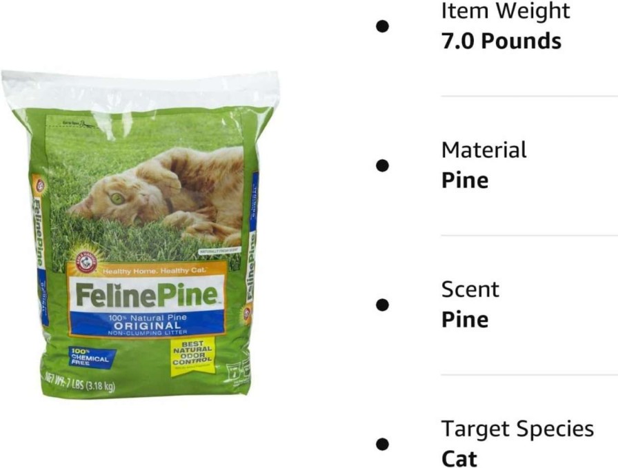 cat litter Feline Pine | Feline Pine Original Cat Litter, 7-Pound Bags (Pack Of 2)