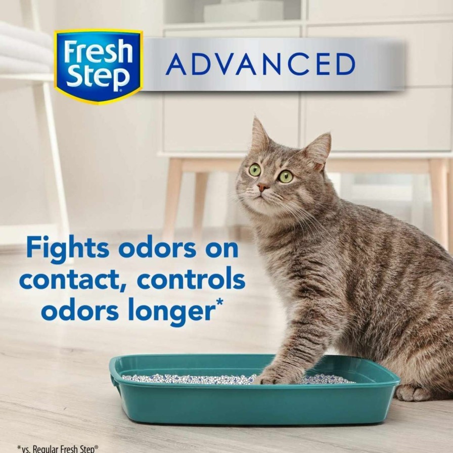 cat litter Fresh Step | Fresh Step Advanced Clumping Cat Litter, Multi-Cat Odor Control, Extra Large, 37 Lbs Total (2 Pack Of 18.5 Lb Boxes)