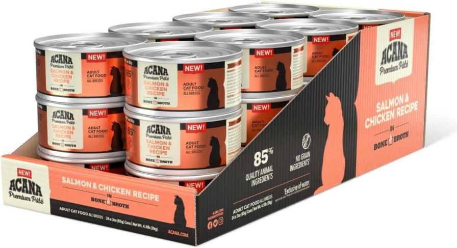 cat food wet ACANA | Acana Premium Pate Wet Cat Food, High Protein Lamb And Lamb Liver In Bone Broth Recipe, 3 Oz (Case Of 24)