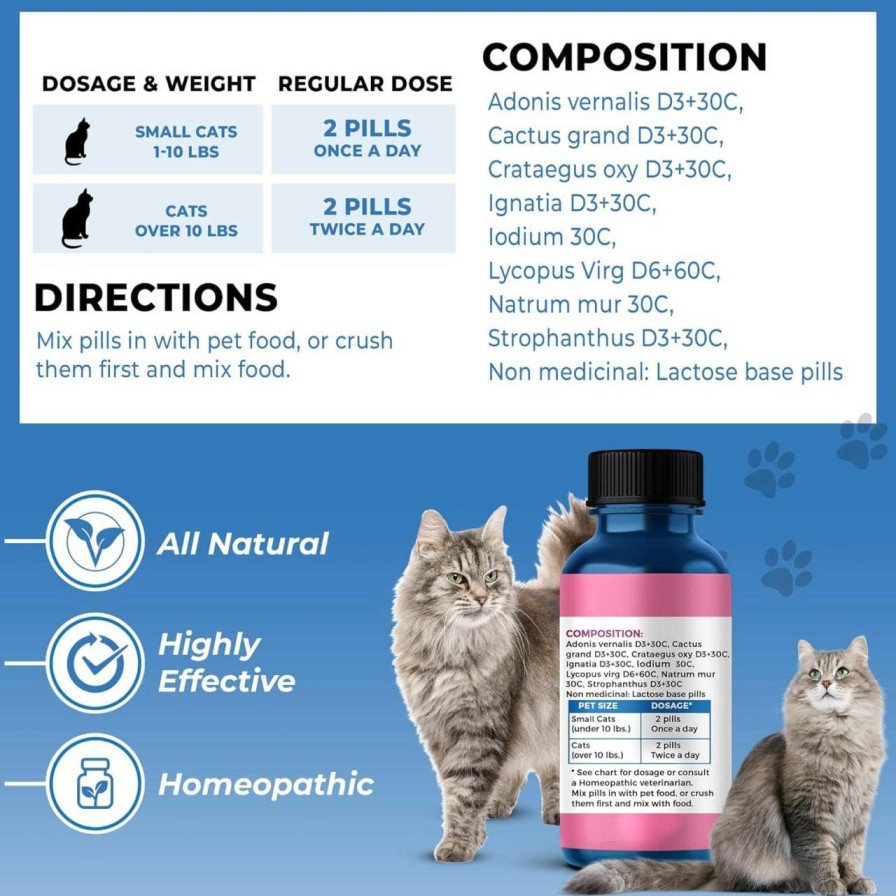 cat food dry BestLife4Pets | Bestlife4Pets Cat Hyperthyroid + Weight Gain Support - Feline Thyroid Supplement For Metabolic Support - All-In-One Thyroid Supplement For Weight Management - Easy To Use Natural Pills