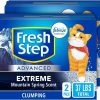 cat litter Fresh Step | Fresh Step Advanced Clumping Cat Litter, Extreme Mountain Spring Odor Control, Extra Large, 37 Lbs Total (2 Pack Of 18.5Lb Boxes)