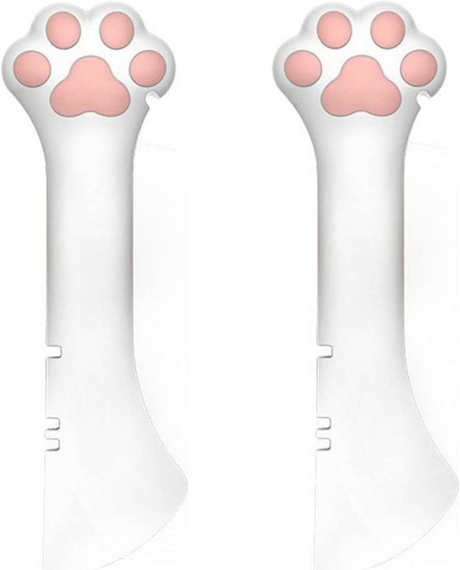 cat food Generic | 2Pcs Manual Can Opener, Cat Jar Opener, Comfortable And Convenient Cat Paw Design Multifunction Pet Canned Spoon Cat Paw Can Opener For Pet Food Can Supplies