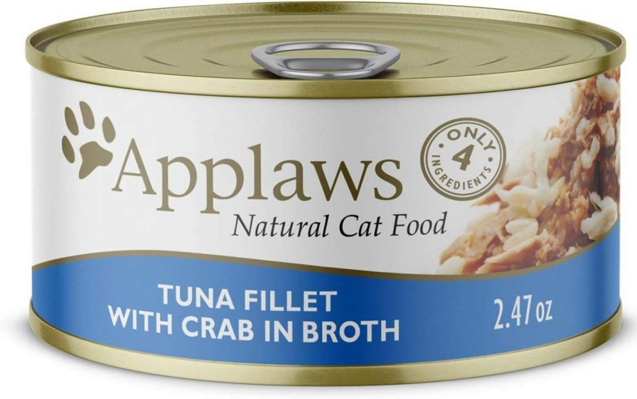 cat food wet Applaws | Applaws Wet Cat Food, 24 Pack, Limited Ingredient Canned Wet Cat Food, Tuna & Salmon In Broth, 24 X 2.47Oz Cans