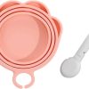 cat food Trumoon | Trumoon Cat Food Can Cover Lids And Spoon Kit, Silicone Lid With Canning Spoon For Cat/Dog Cans. Pet Can Lid With Pet Can Opener For Wet Food(1Can Lid & Spoon(Pink))