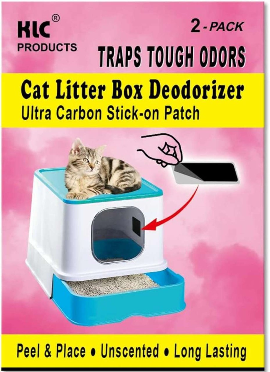 cat litter Generic | Klc Cat Box Deodorizer|Natural Charcoal Patch|2-Pack|Cat Litter Box Odor Eliminator|Cat Litter Odor Air Freshener|Litter Box Odor Control|Odor Absorber For Cat Odor Home|Cat Urine Strong Odor Remover