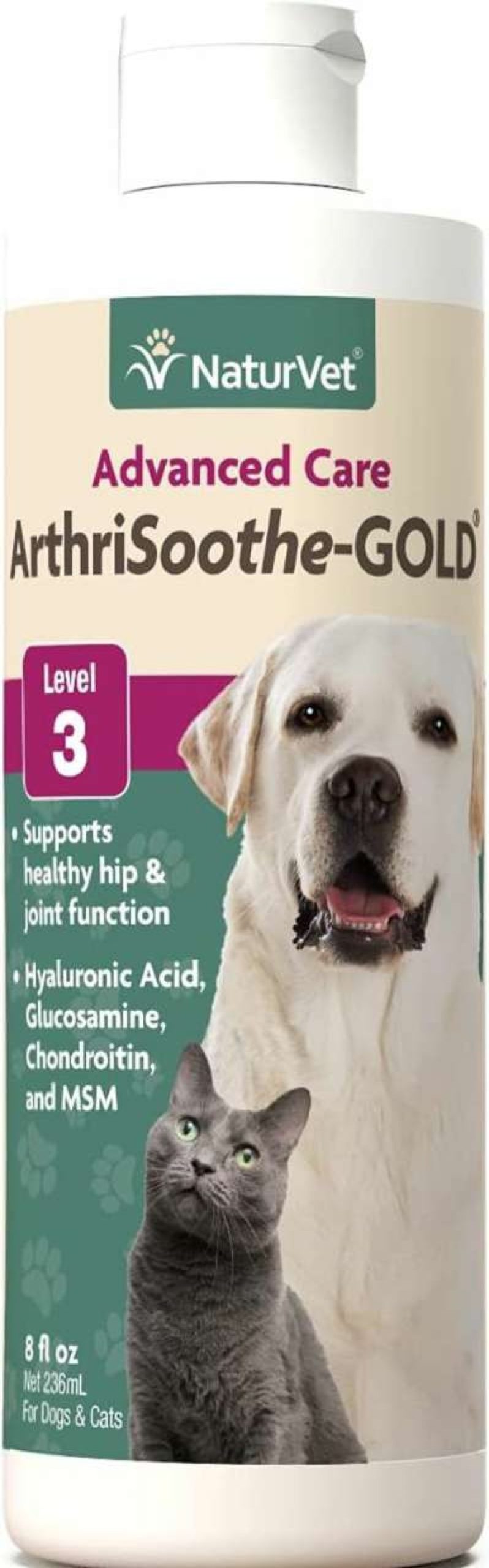 cat food NaturVet | Naturvet Arthrisoothe-Gold Level 3, Msm And Glucosamine For Dogs And Cats, Advanced Joint Care Support Supplement With Chondroitin And Omega 3, Clinically Tested, Chewable Tablets, Made In The Usa