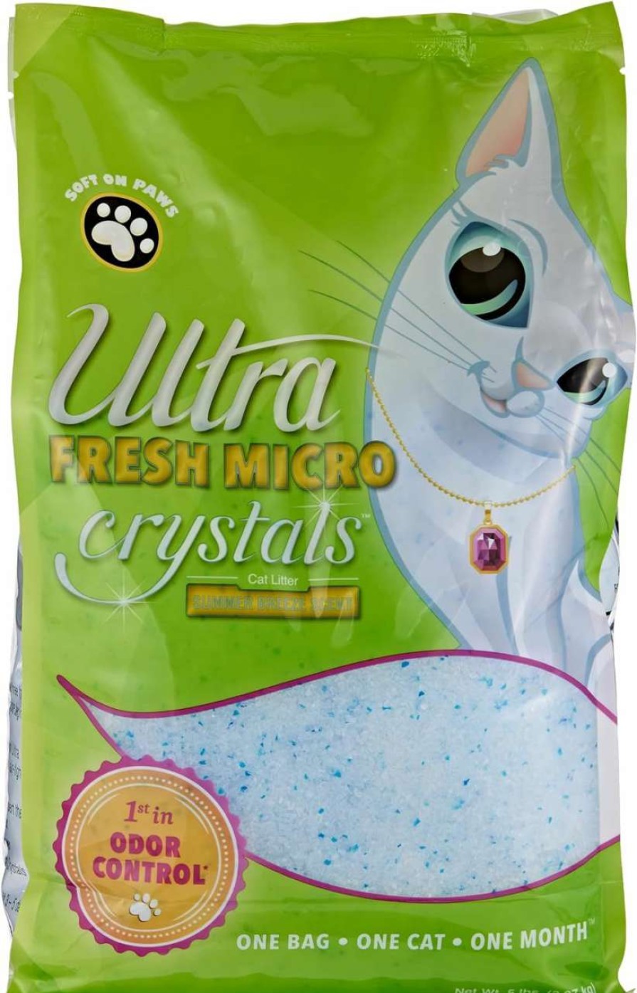 cat litter Ultra Pet | Ultra Pet Clumping Crystal Cat Litter, White Crystals With Multicolor Crystals, 5 Lbs