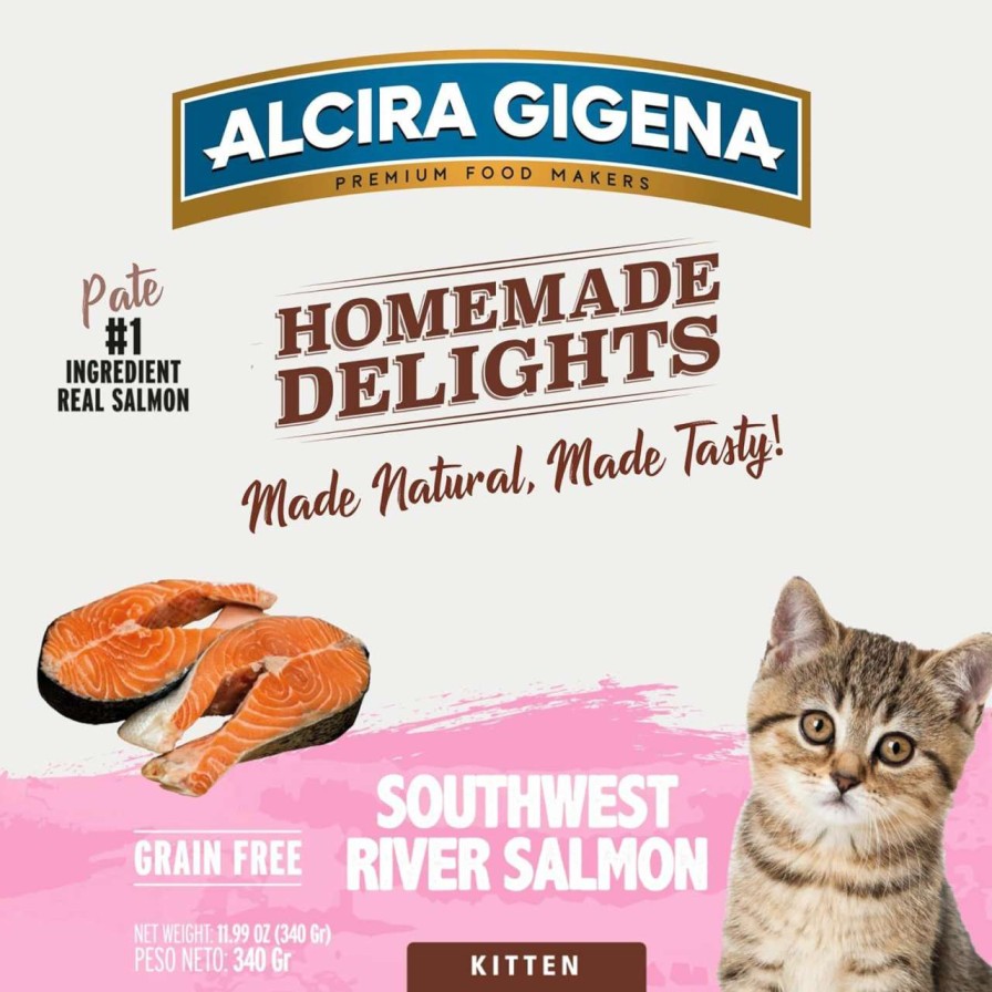 cat food wet Homemade Delights | Homemade Delights - Wet Cat Food (Southwest River Salmon Kitten) - (Pack Of 12)