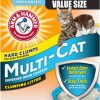 cat litter Arm & Hammer | Arm & Hammer Multi-Cat Clumping Litter Unscented, 26.3Lb