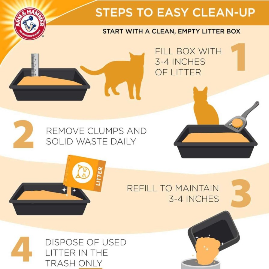 cat litter Arm & Hammer | Arm & Hammer Multi-Cat Clumping Litter Unscented, 26.3Lb