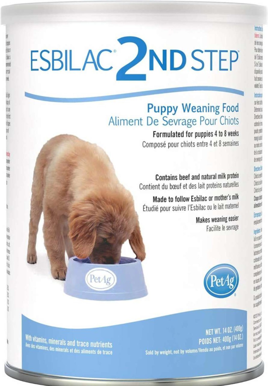 cat food dry PetAg | Petag Esbilac 2Nd Step Puppy Weaning Food - With Natural Milk Protein, Vitamins, And Minerals For 4-8 Week-Old Puppies - 14 Oz Powdered Mix