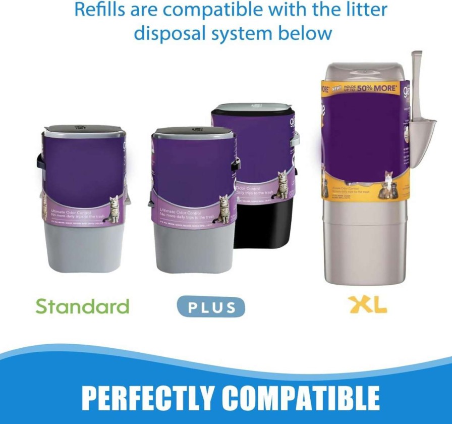 cat litter Zippland | Zippland Cat Litter Refills Cartridge Compatible With Your Genie Litter Standard, Plus And Xl Cat Litter Pail, Pack Of 8