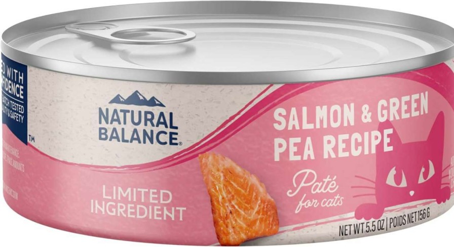 cat food Natural Balance | Natural Balance Limited Ingredient Adult Grain-Free Wet Canned Cat Food, Duck & Green Pea Recipe, 5.5 Ounce (Pack Of 24)