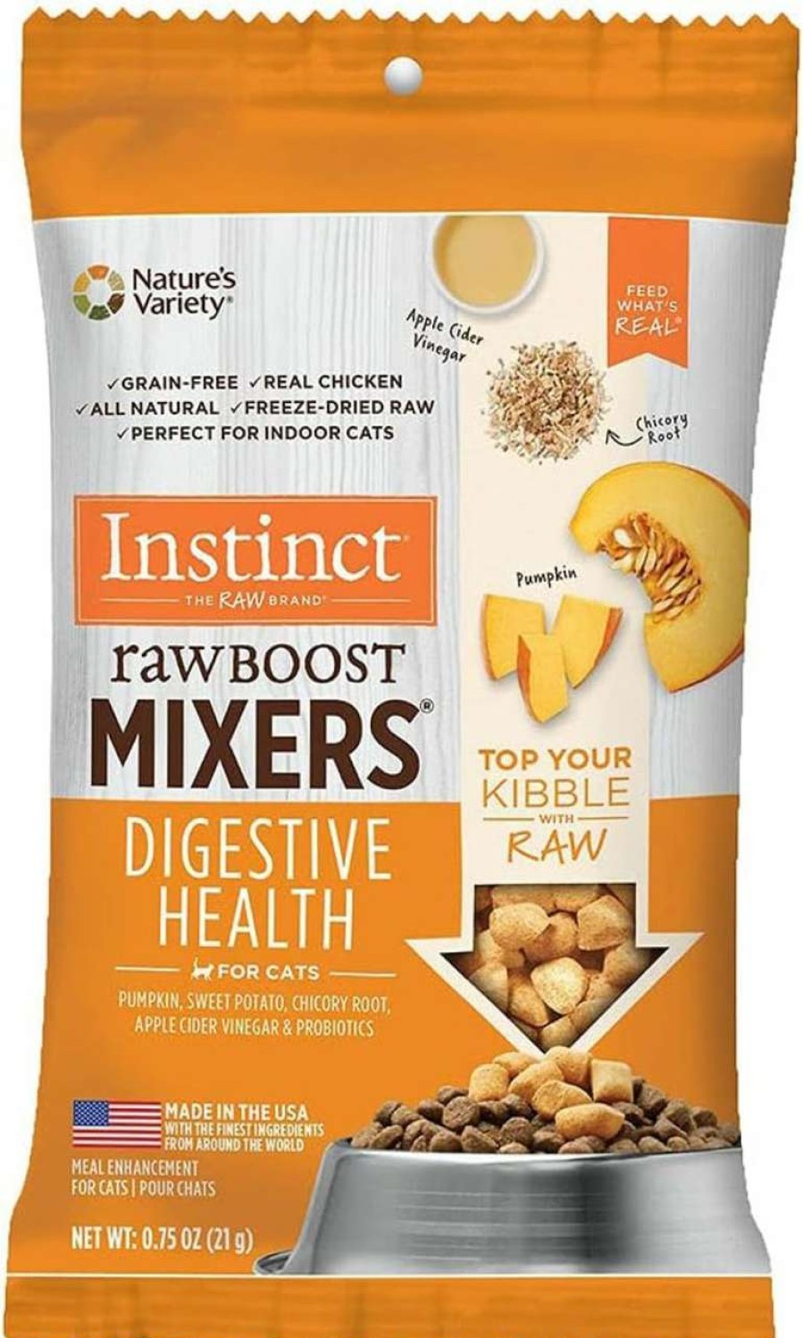 cat food dry Instinct | Instinct Freeze Dried Raw Boost Mixers Grain Free Digestive Health Recipe All Natural Cat Food Topper By Nature'S Variety, 5.5 Oz. Bag