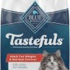 cat food dry Blue Buffalo | Blue Buffalo Tastefuls Weight & Hairball Control Natural Adult Dry Cat Food, Chicken, 7Lb Bag