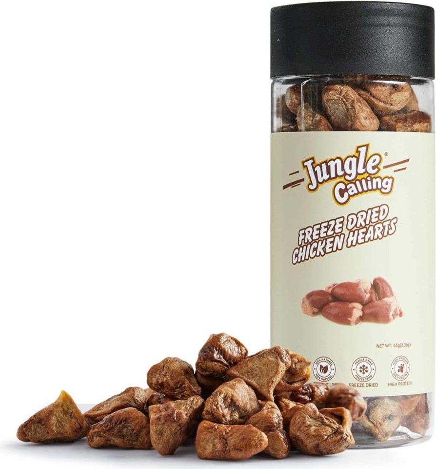 cat food Jungle Calling | Jungle Calling Freeze Dried Dog And Cat Treats - High Protein, Low Fat, Made With A Single Ingredient - Perfect For Training And Snacking, 2.8 Oz (Duck Cube)