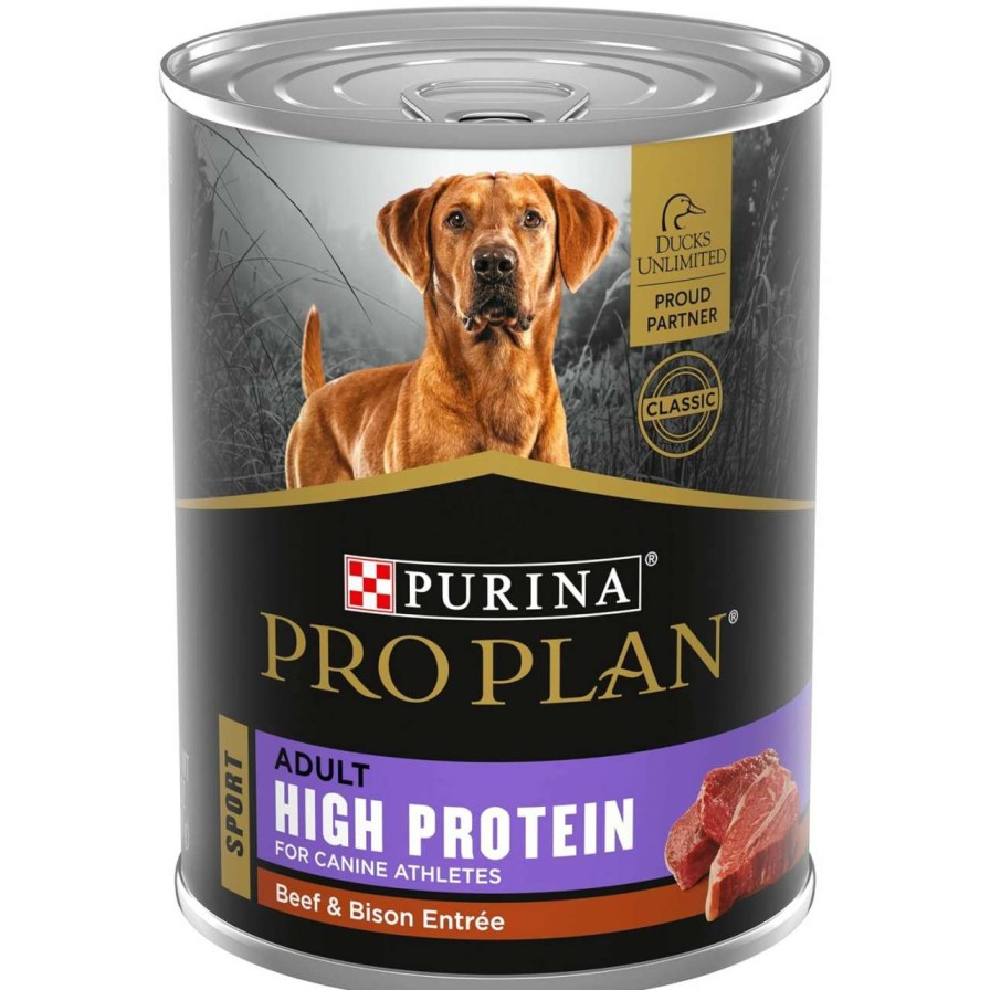 cat food wet Purina Pro Plan | Purina Pro Plan Sport High Protein Beef & Bison Entree Wet Dog Food - (12) 13 Oz. Cans