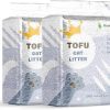 cat litter Beans Royale | Beans Royale 2Pcs Pack (6L X 2) Tofu Cat Litter, Clumping Kitty Litter, Flushable,Pea Fiber,Dust Free, Odor Control, Low Tracking, Lightweight (Peach)