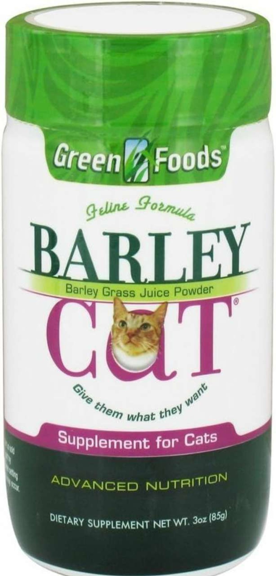 cat food Green Foods | Greens Foods Barley Cat, 3-Ounce Bottles Powder (Pack Of 2)