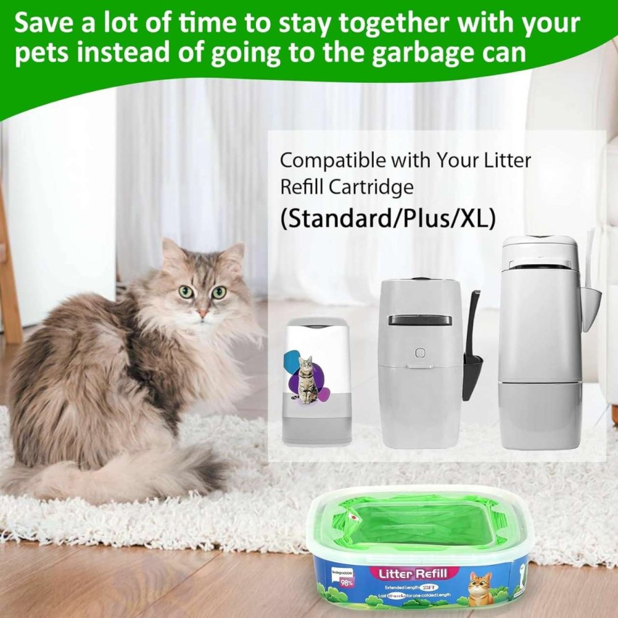 cat litter Pleasthome | Pleasthome 8 Pack Litter Genie Refill Cat Litter Refills Compatible Standard/Plus Xl Cat Litter Genie Refills