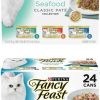 cat food PURINA Fancy Feast | Purina Fancy Feast Grain Free Pate Wet Cat Food Variety Pack, Seafood Classic Pate And Seafood Grilled Collection