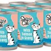 cat food wet Salty Cat | Salty Cat Wet Cat Food For Cats Chicken Casserole In Gravy Dinner - 12 Pack - Large Canned Cat Food 13 Oz - Wet Food For Cats - Vitamin Rich Wet Cat Food Canned - Can Cat Food In Gravy