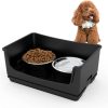 cat food HIKINGO | Hikingo Dog Bowls Mess Proof Pet Feeder, Dog Food And Water Bowl Set With 2 Stainless Steel Bowls, No Spill Dog Bowl For Dogs Cats And Other Pets