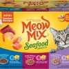 cat food Meow Mix | Meow Mix Seafood Selections Wet Cat Food, Variety Pack, 2.75 Ounce Cup (Pack Of 24)