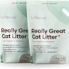 cat litter tuft + paw | Tuft + Paw Really Great Cat Litter, Low Tracking Tofu Cat Litter, Clumping, Flushable, Odor Control, Dust-Free, Unscented - 9.5Lbs X 2Bags