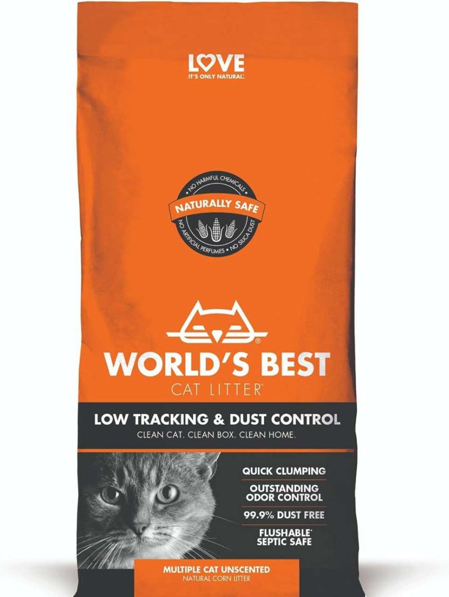 cat litter World's Best Cat Litter | World'S Best Cat Litter Low Tracking & Dust Control Multiple Cat Unscented 15 Pounds