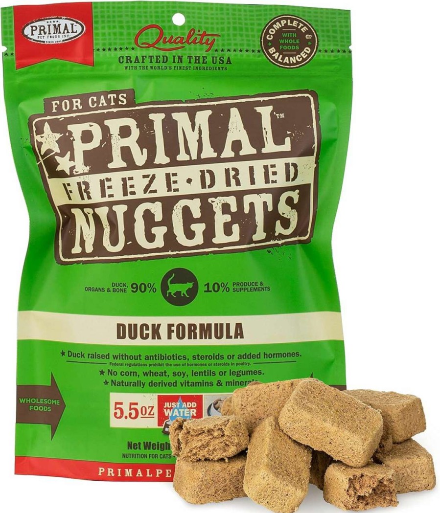 cat food dry PRIMAL PET FOODS INC. SINCE 2001 | Primal Freeze Dried Cat Food Nuggets Venison, Complete & Balanced Scoop & Serve Healthy Grain Free Raw Cat Food, Crafted In The Usa (5.5 Oz)