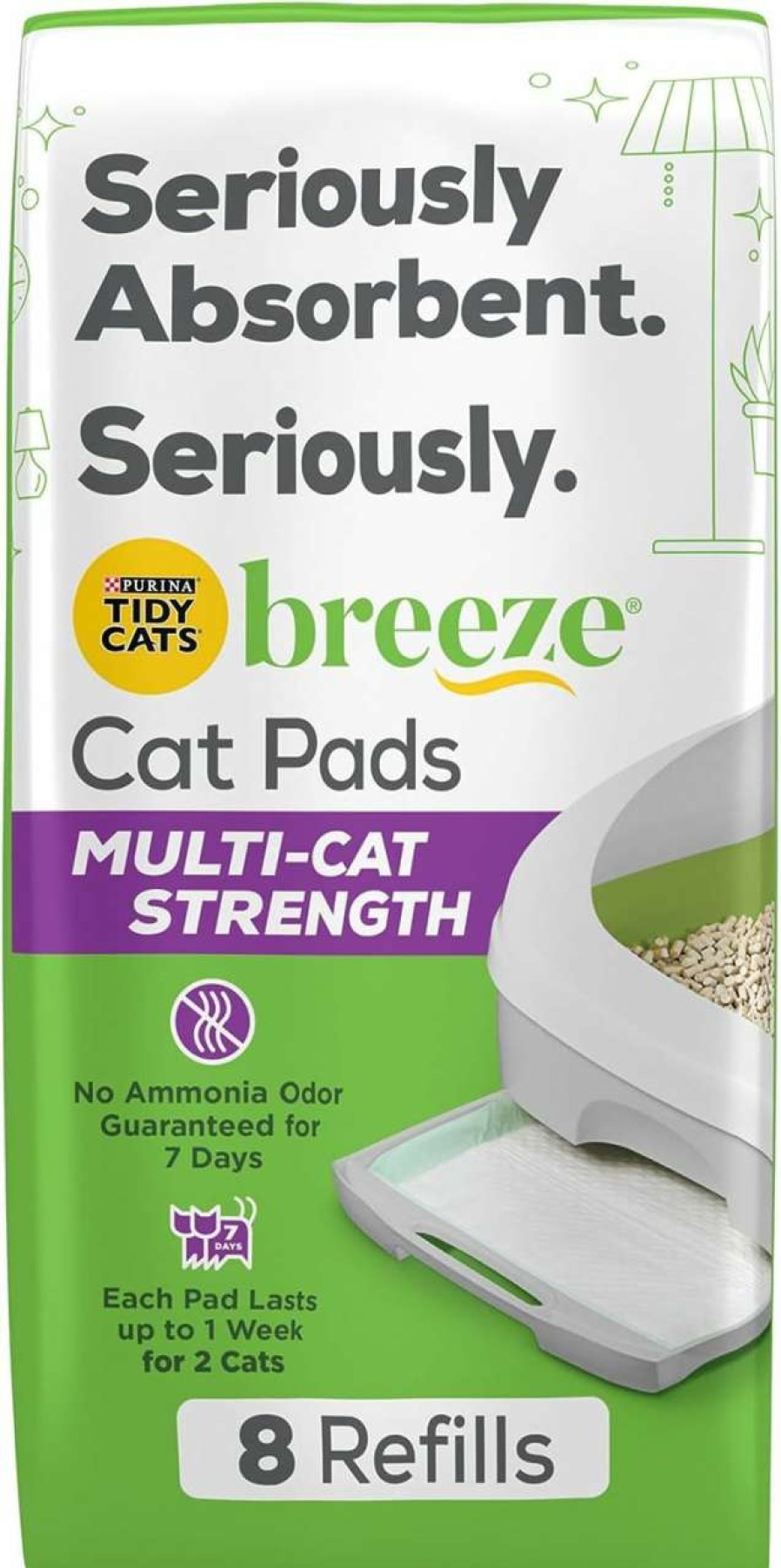 cat litter Purina Tidy Cats | Purina Tidy Cats Cat Litter Breeze Pads Refill Pack Multi Cat Litter Pads - 8 Ct. Bag