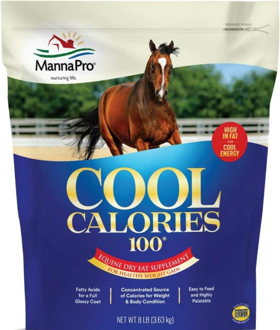 cat food dry Manna Pro | Manna Pro Cool Calories 100 | Equine Dry Fat Supplement For Healthy Weight Gain | 8 Pounds