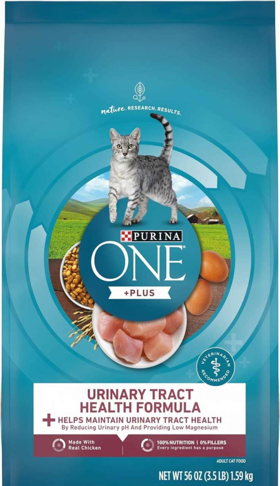 cat food Purina ONE | Purina One High Protein Dry Cat Food, +Plus Urinary Tract Health Formula - 22 Lb. Bag