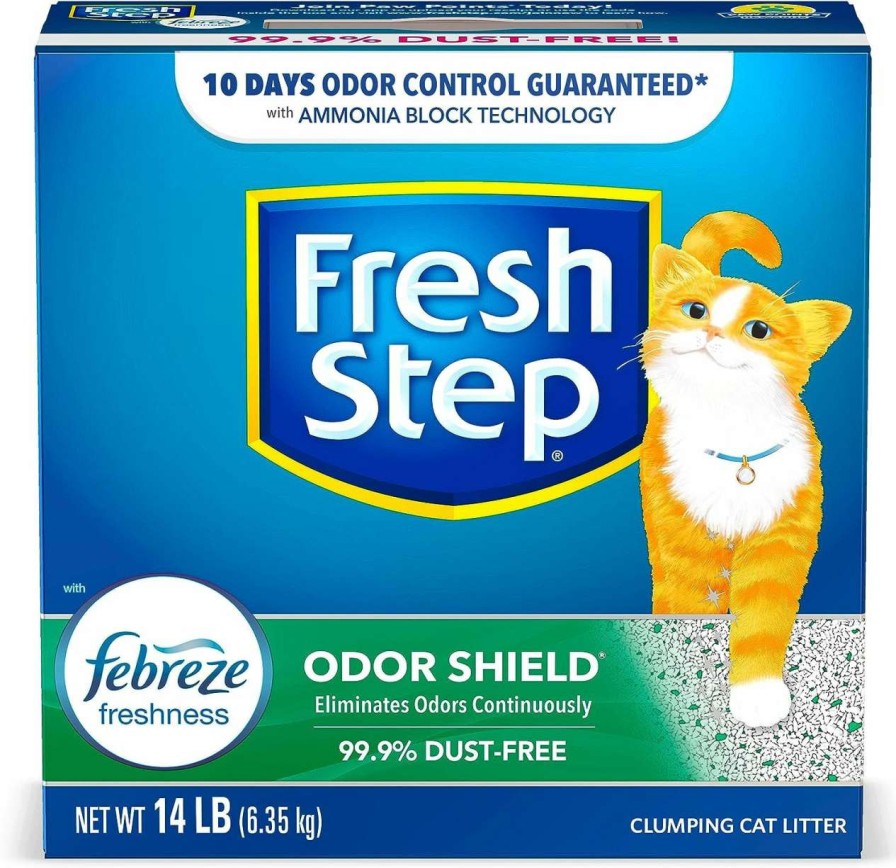 cat litter Fresh Step | Fresh Step Clumping Cat Litter, Odor Shield With Febreze, 14 Lbs