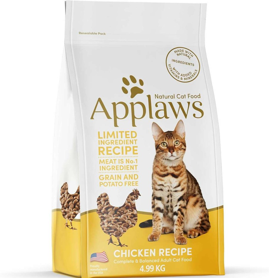 cat food Applaws | Applaws Complete Dry Cat Food, Grain Free, Limited Ingredient Food For Cats, Added Vitamins And Minerals For A Balanced Diet, Chicken With Salmon Recipe, 3 X 4 Lb Bags