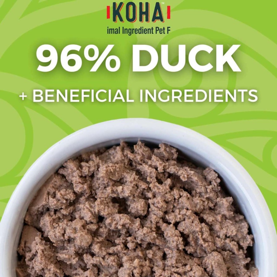 cat food KOHA | Koha Limited Ingredient Diet Duck Pate For Cats - Single Meat Wet Cat Food For Sensitive Stomachs - Pate Cat Food With No Fillers - 3Oz Pack Of 24