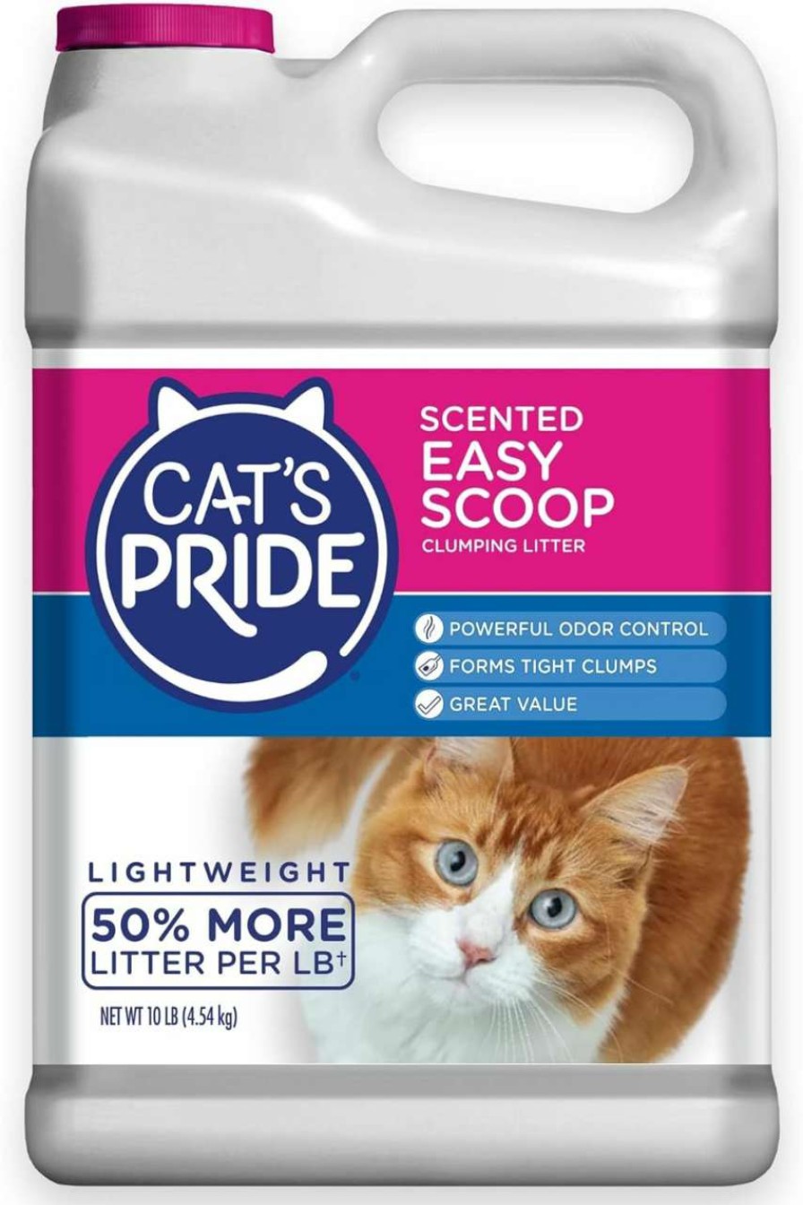 cat litter Cat's Pride | Cat'S Pride Lightweight Clumping Litter: Easy Scoop - Powerful Odor Control - Scented, 10 Pounds