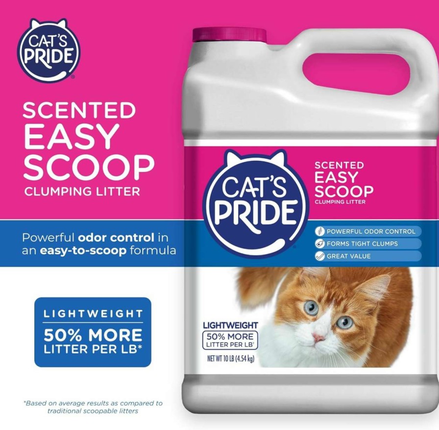 cat litter Cat's Pride | Cat'S Pride Lightweight Clumping Litter: Easy Scoop - Powerful Odor Control - Scented, 10 Pounds